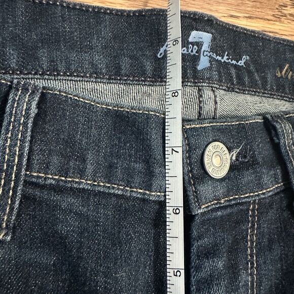 7 For All Mankind Women’s Jeans, Mid-Rise, Straight Leg, Dark Wash, Size 29 - Picture 10 of 11